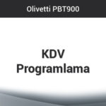 Olivetti PBT 900 - KDV Programlama