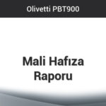 Olivetti PBT 900 - Mali Hafıza (Aylık) Raporu