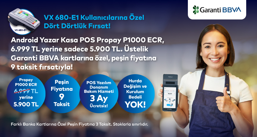 Propay P1000 ECR POS Kampanyası, en ucuz POS cihazları, POS cihazı yükseltme kampanyası VX 680-E1’den Propay P1000 ECR’a geçiş